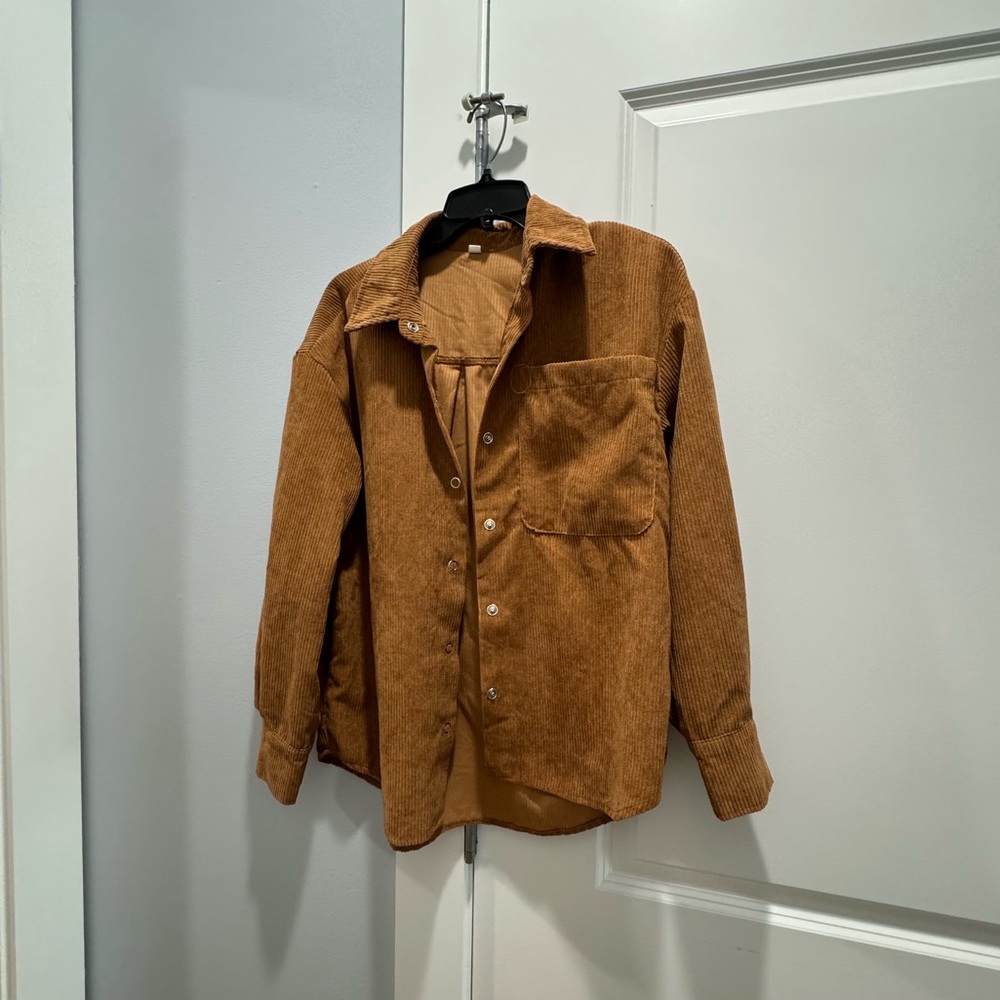 Corduroy button up over shirt